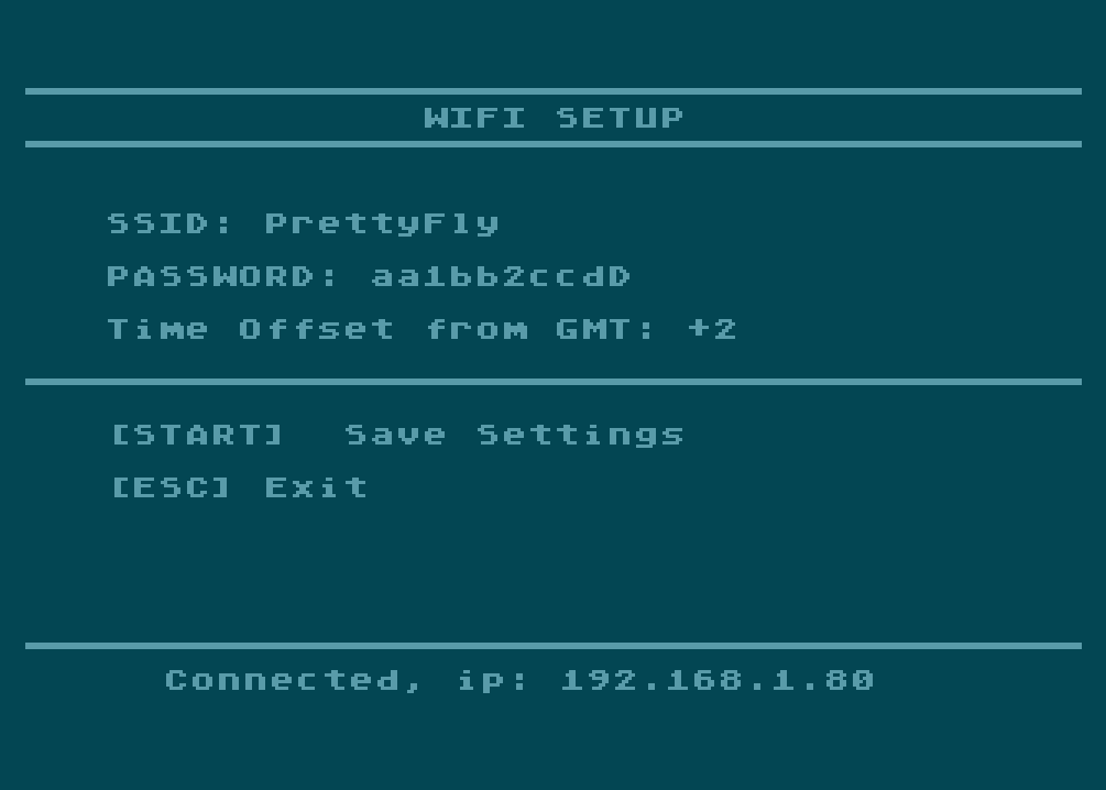 Wifi setup