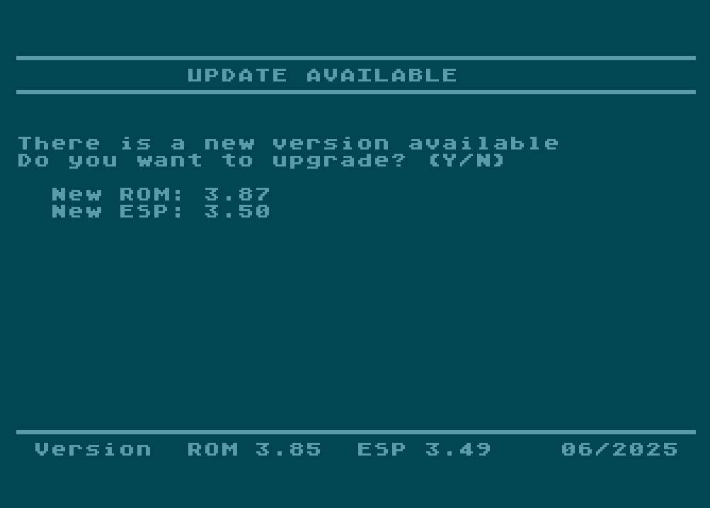 update screen