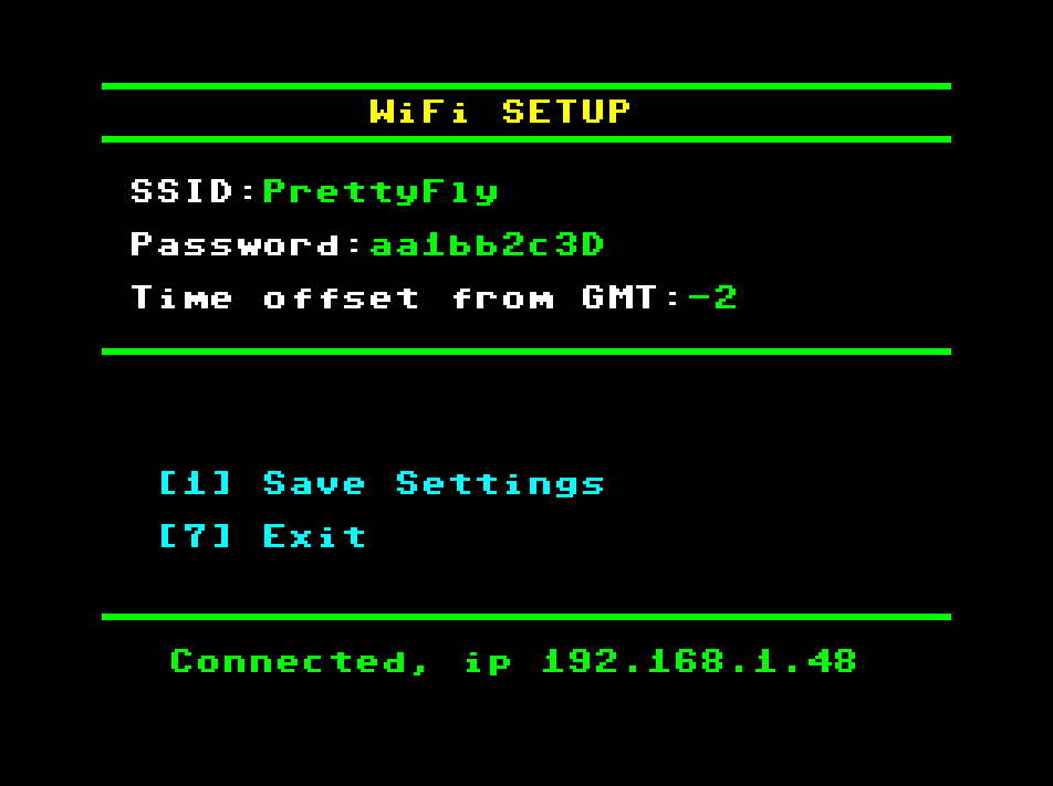 Wifi setup