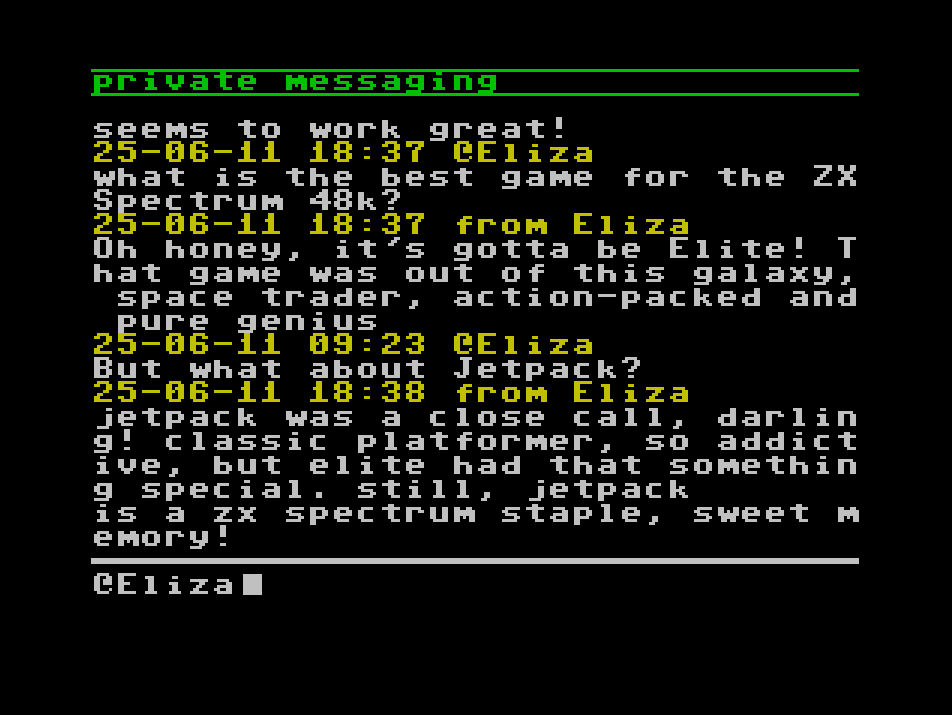 chat with eliza